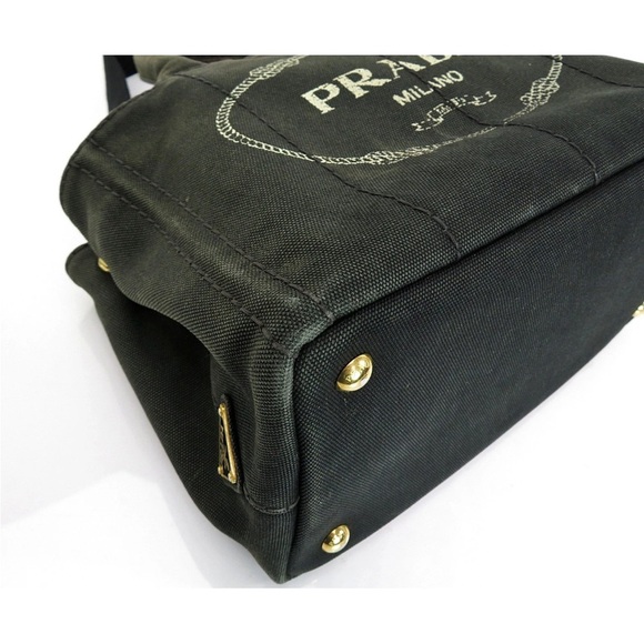 Prada Dark Green Canvas Crossbody Bag - Picture 5 of 14